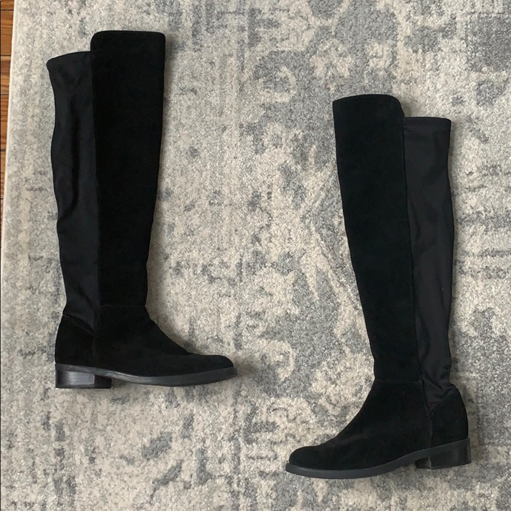 Blonde - Black Suede Over the Knee Boots - 8.5 new
